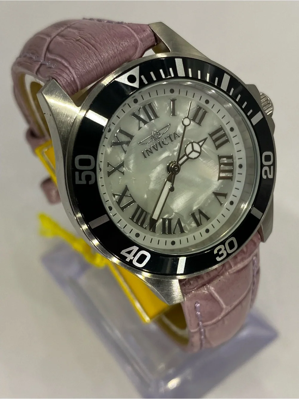 Men’s ^^^ Invicta ***  Watch / Plush  Pink Leather Strap ***